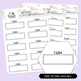 Exam Script Box Planner Stickers