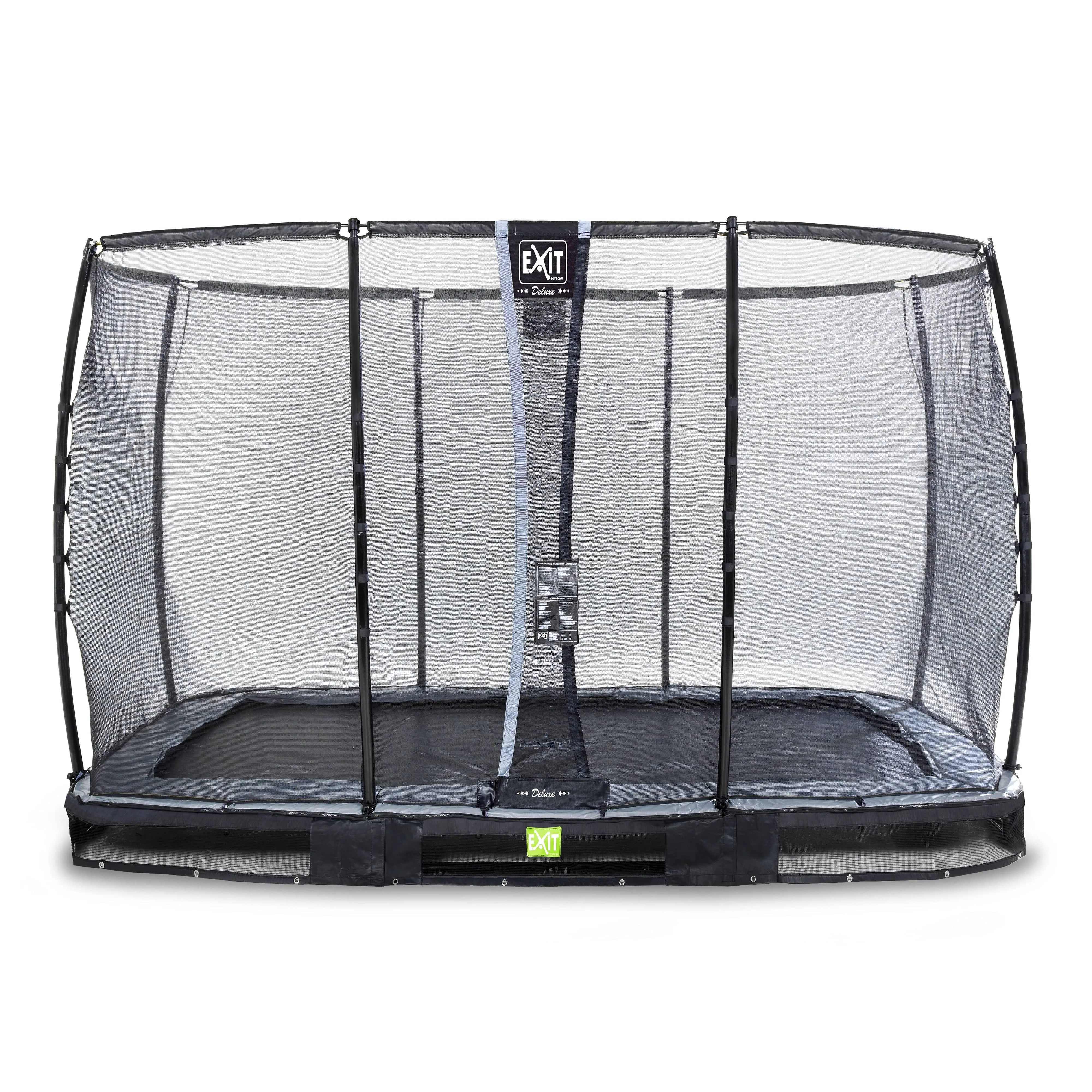 EXIT Elegant Premium Ground Trampoline 244x427cm - Black