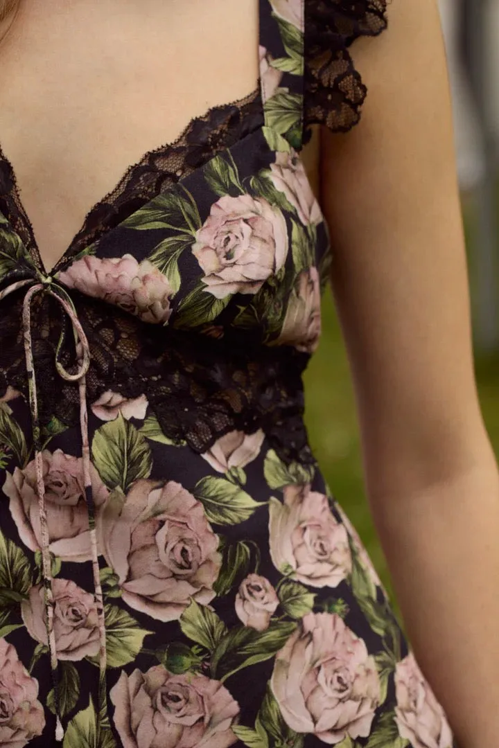 Fallen Rose Maxi Dress