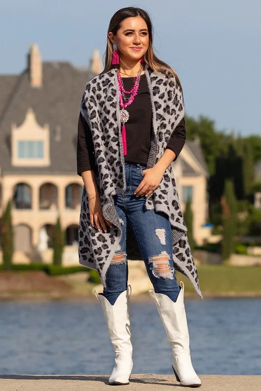 Fierce Feline Leopard Print Vest