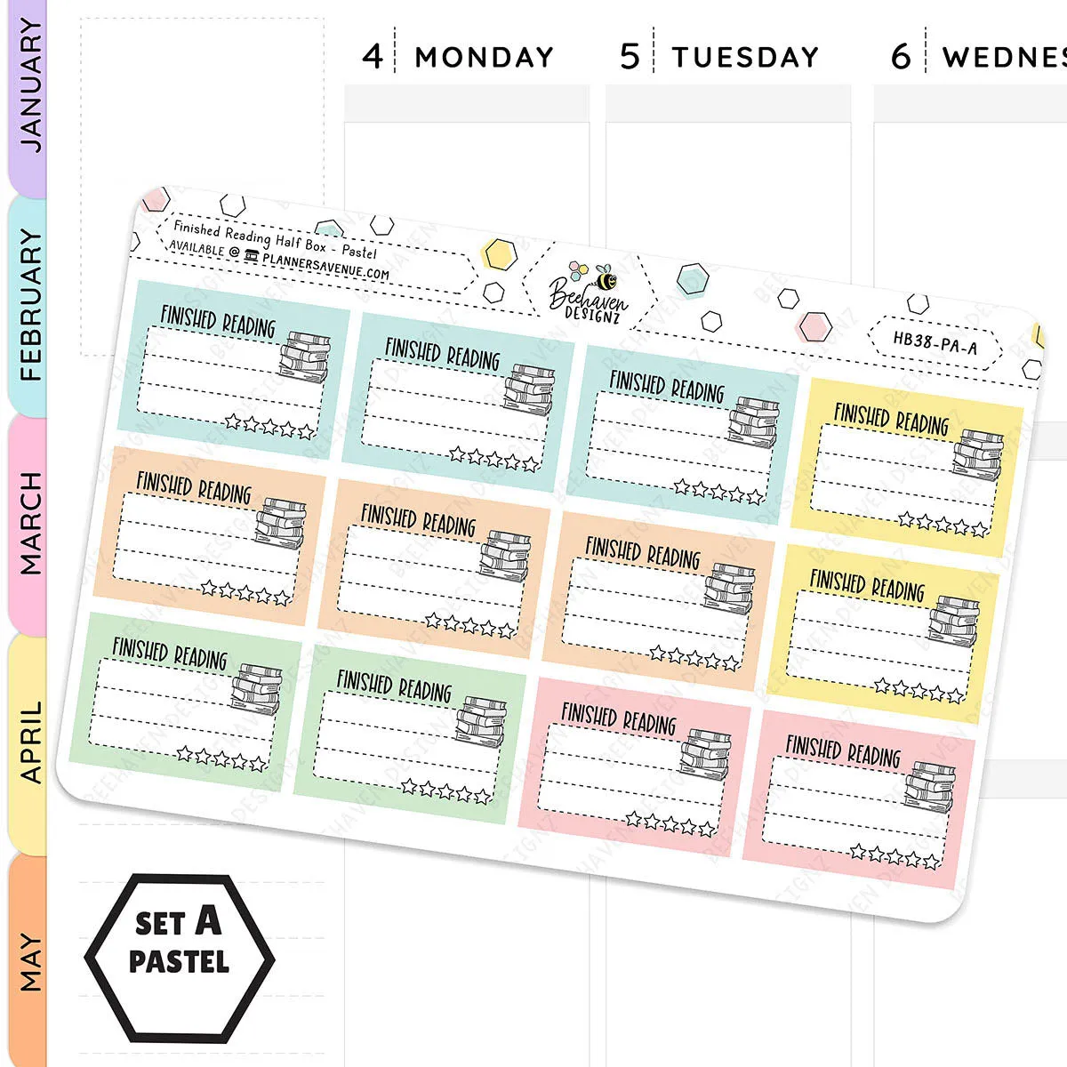 Finished Reading Half Box Planner Stickers