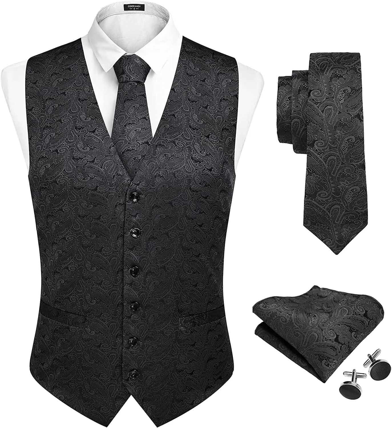 Floral Vest 4Pcs Suit (US Only)