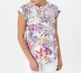 Flutter Sleeve Floral Tee