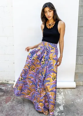 Francis Benedict Maxi Skirt- Purple Feather