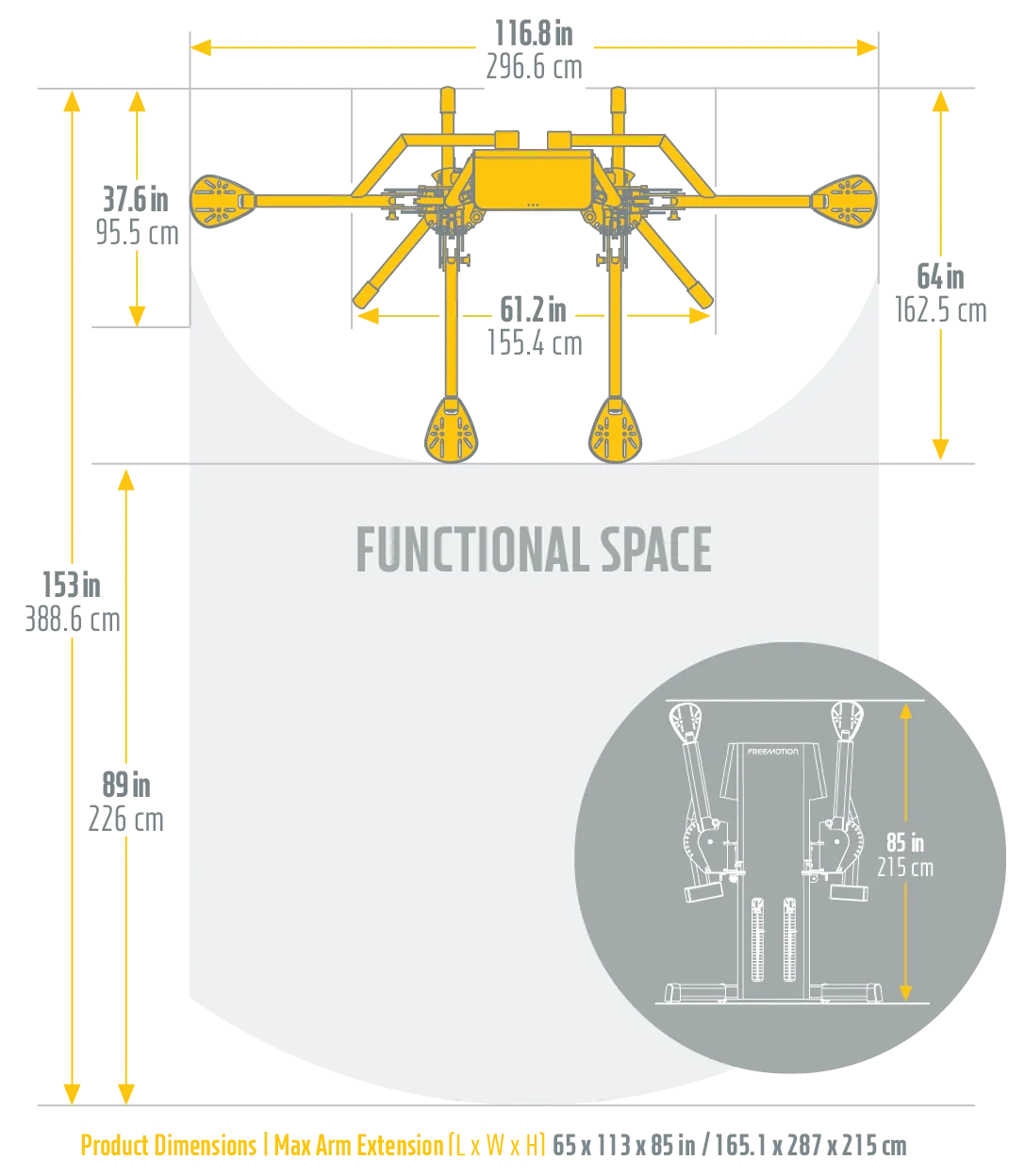 Free Motion Dual Cable Cross Lite Functional Trainer