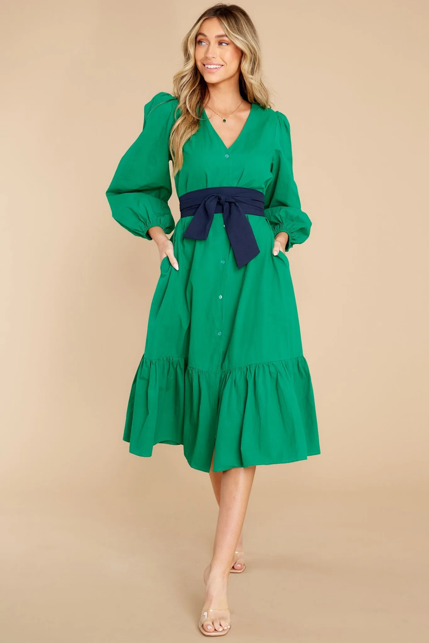 Friend Zone Emerald Midi Dress