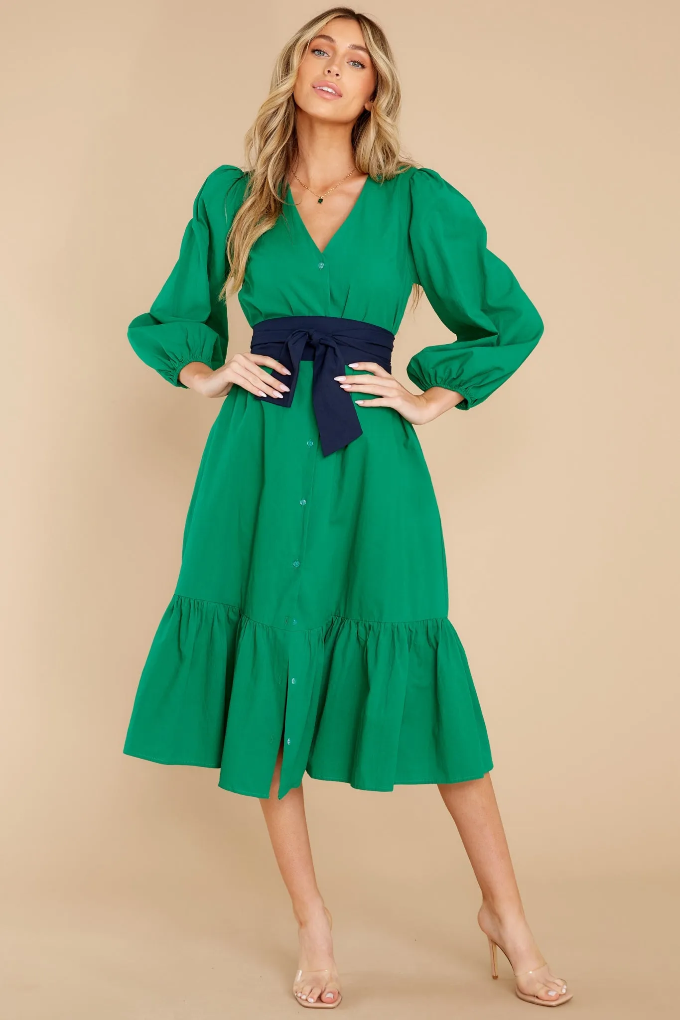 Friend Zone Emerald Midi Dress