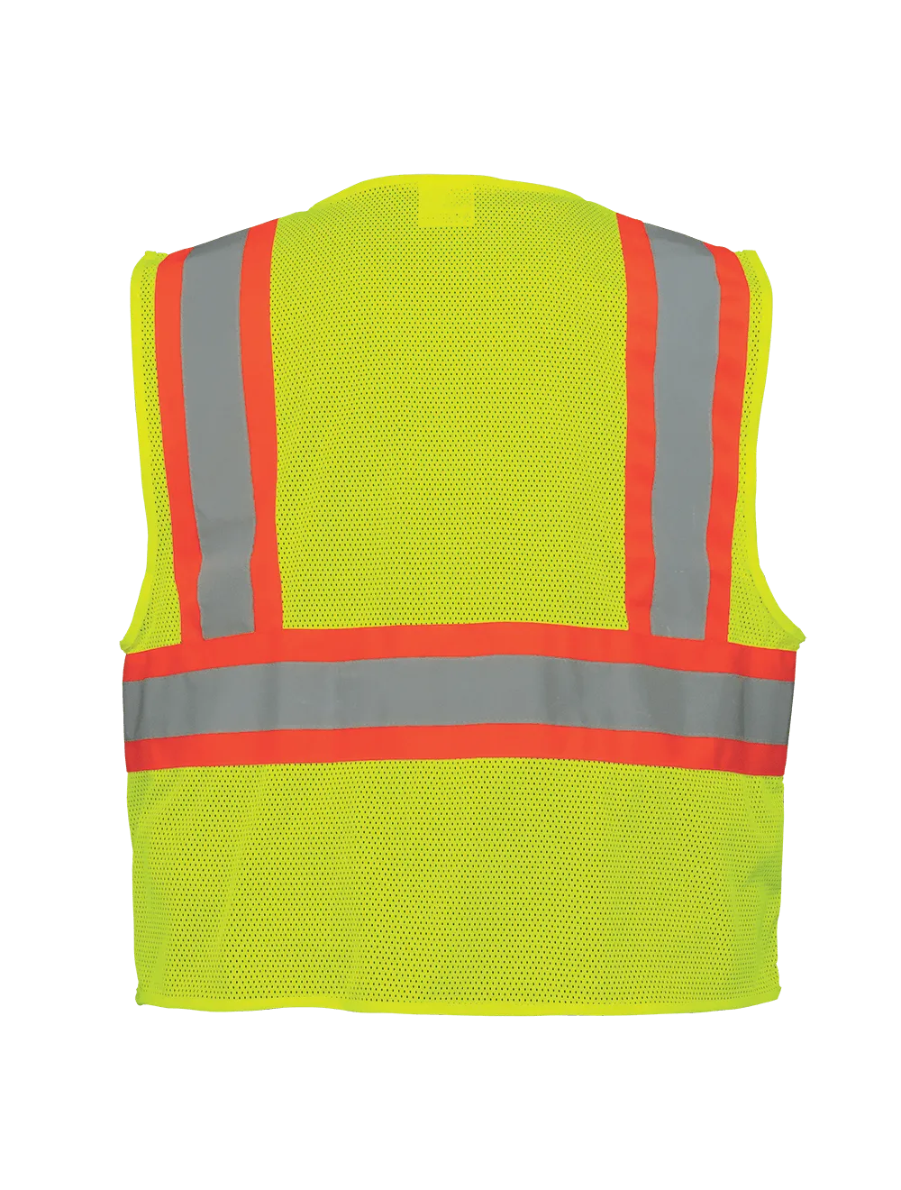 FrogWear® HV Yellow/Green Lightweight Mesh Vest with Orange Contrasting Trim - GLO-002V