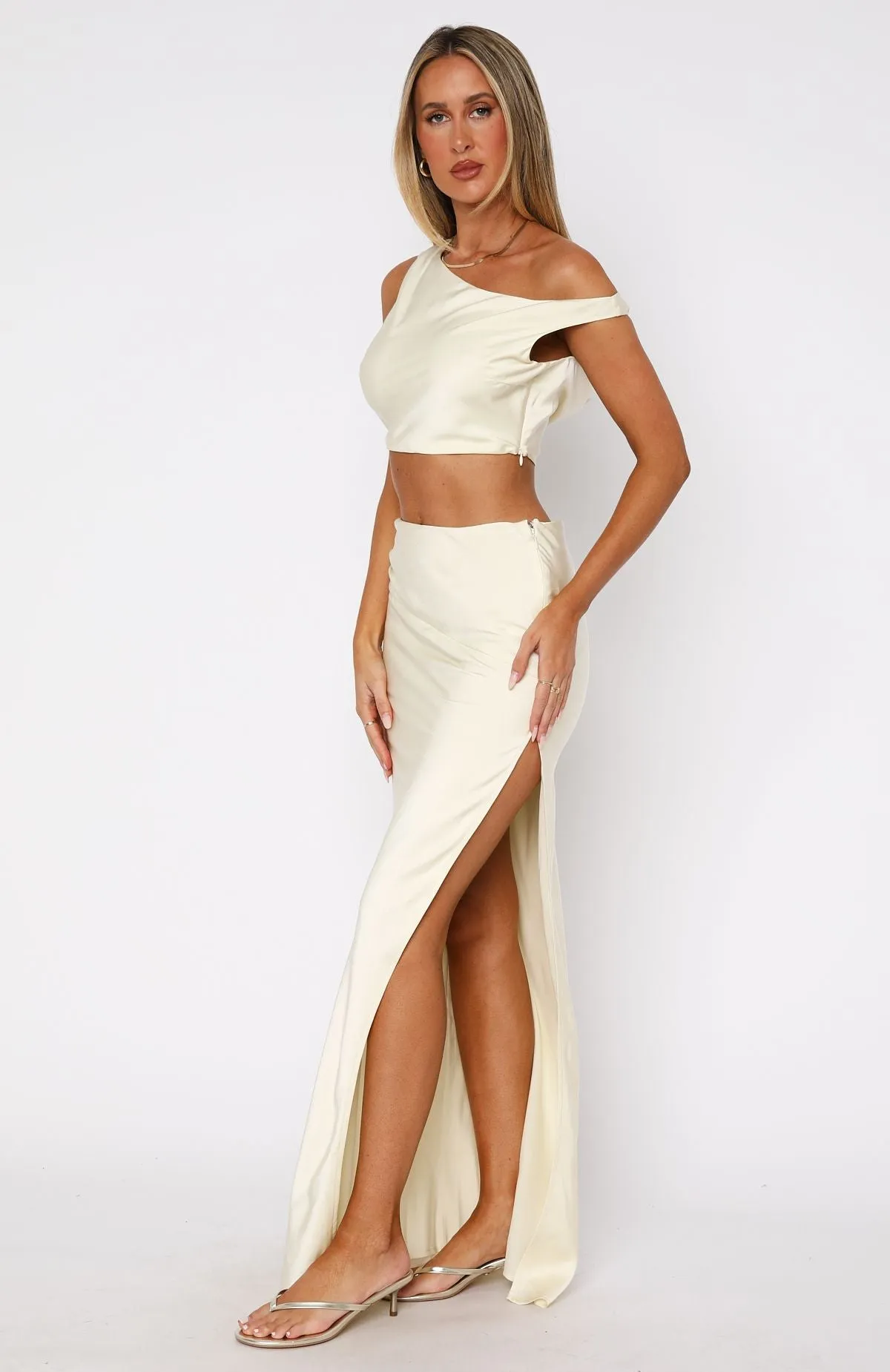 From Me To You Maxi Skirt Cream