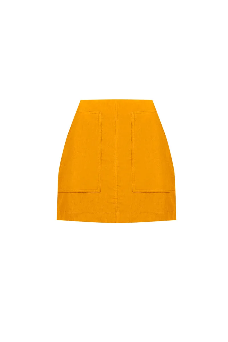 Georgia Cord Mini Skirt Plain