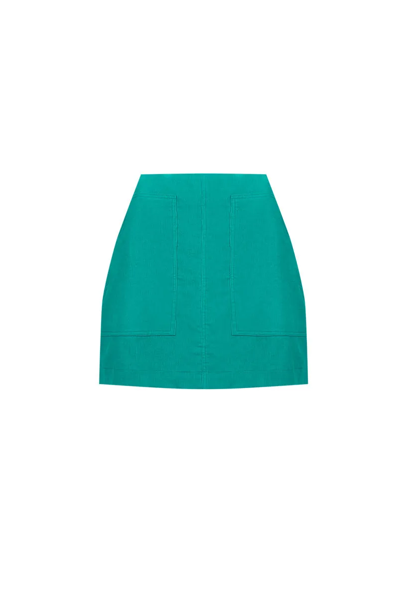 Georgia Cord Mini Skirt Plain