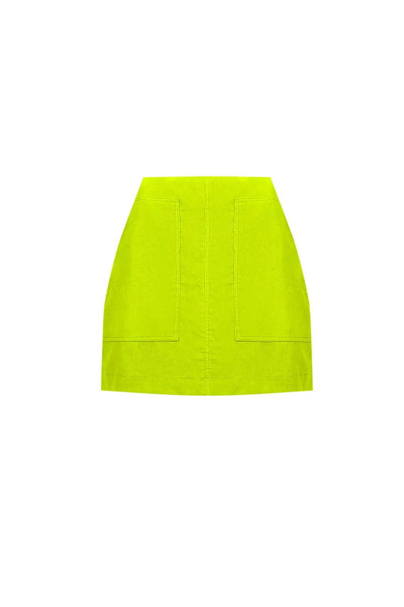 Georgia Cord Mini Skirt Plain