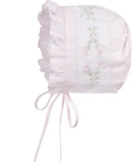 Girls Vintage Bloom Bonnet, NB-24M