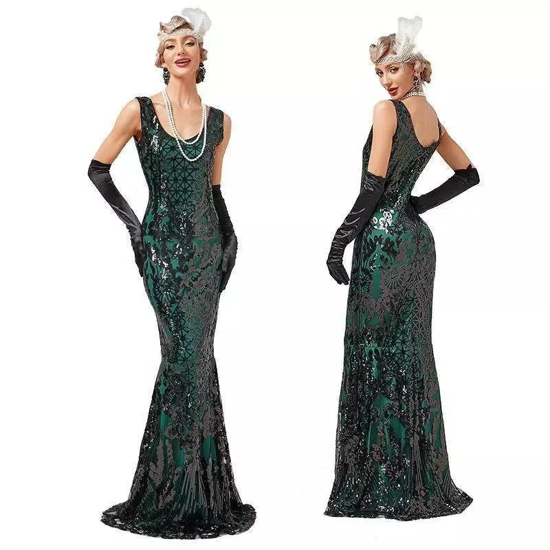 Greta Flapper Gatsby Dress, Prom Dress 1920s Great Gatsby Art Deco Downton Abbey Bridesmaid Wedding reception