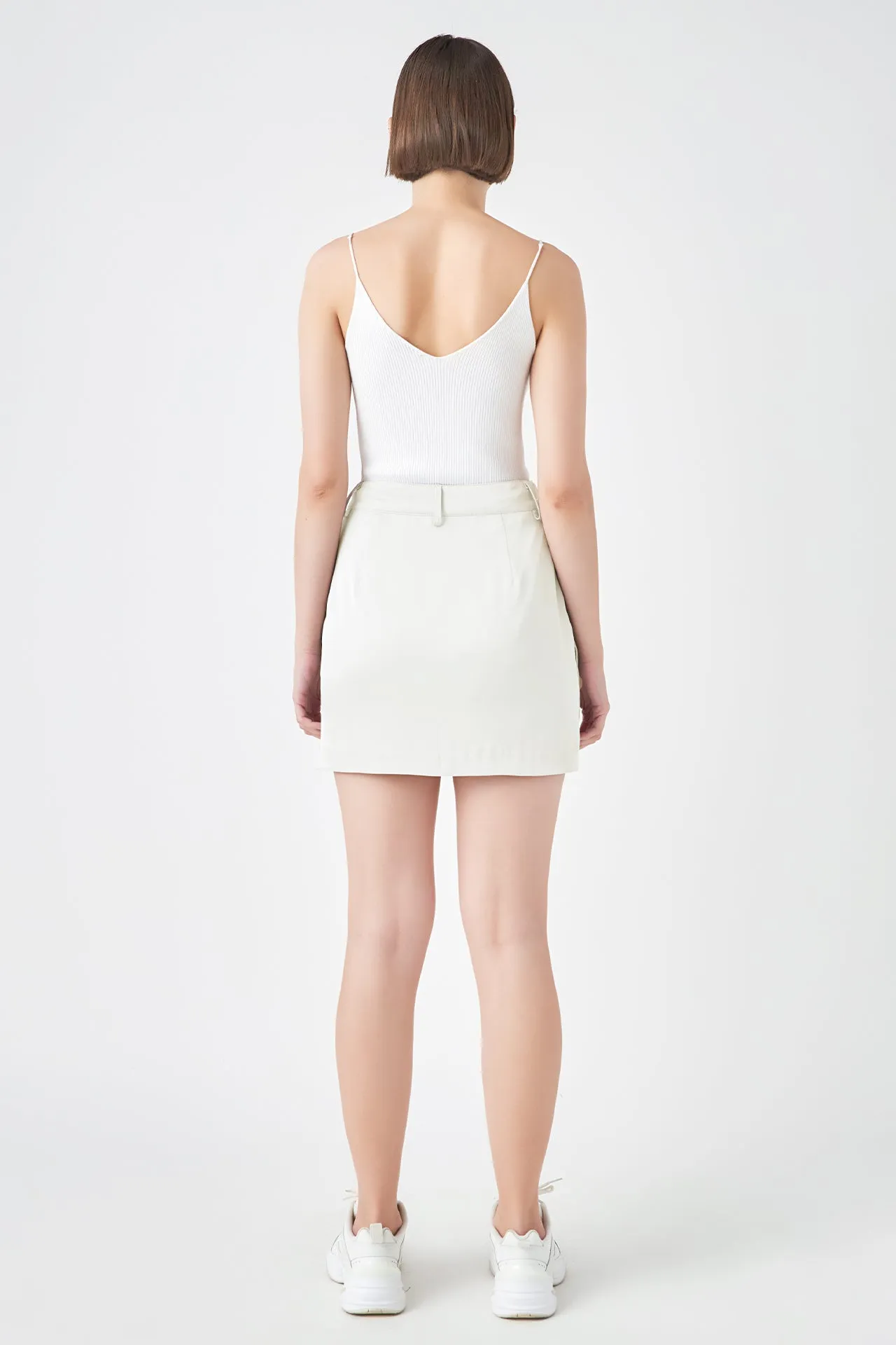 Grey Lab - Satin Pocket Mini Skirt