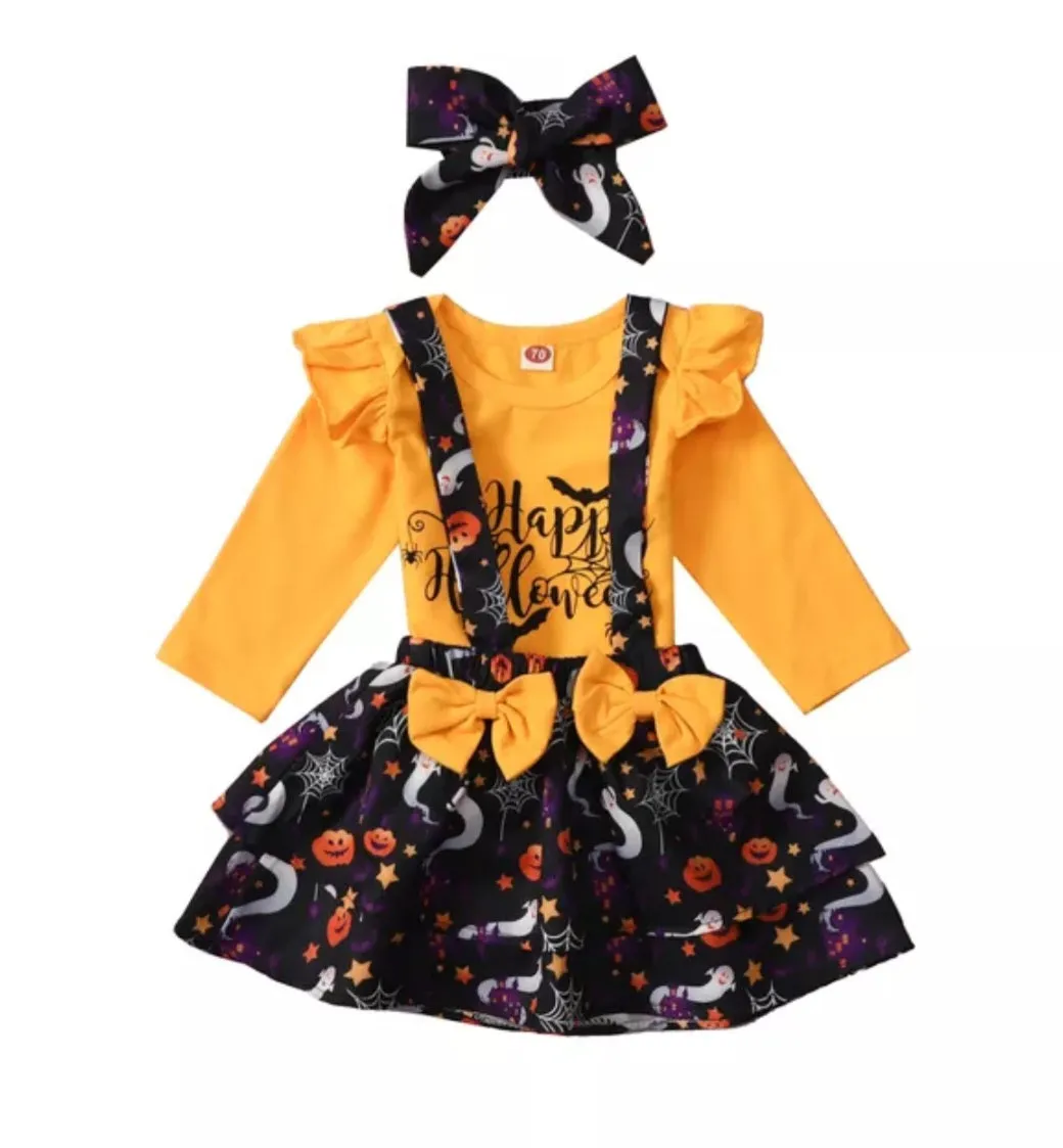 Happy Halloween Romper, Dora Dress and Headband #1000672