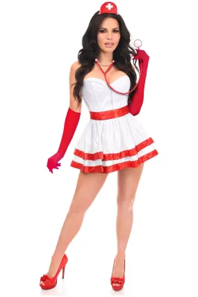 High-End Heart Stopper 5 Pc Nurse Corset Costume