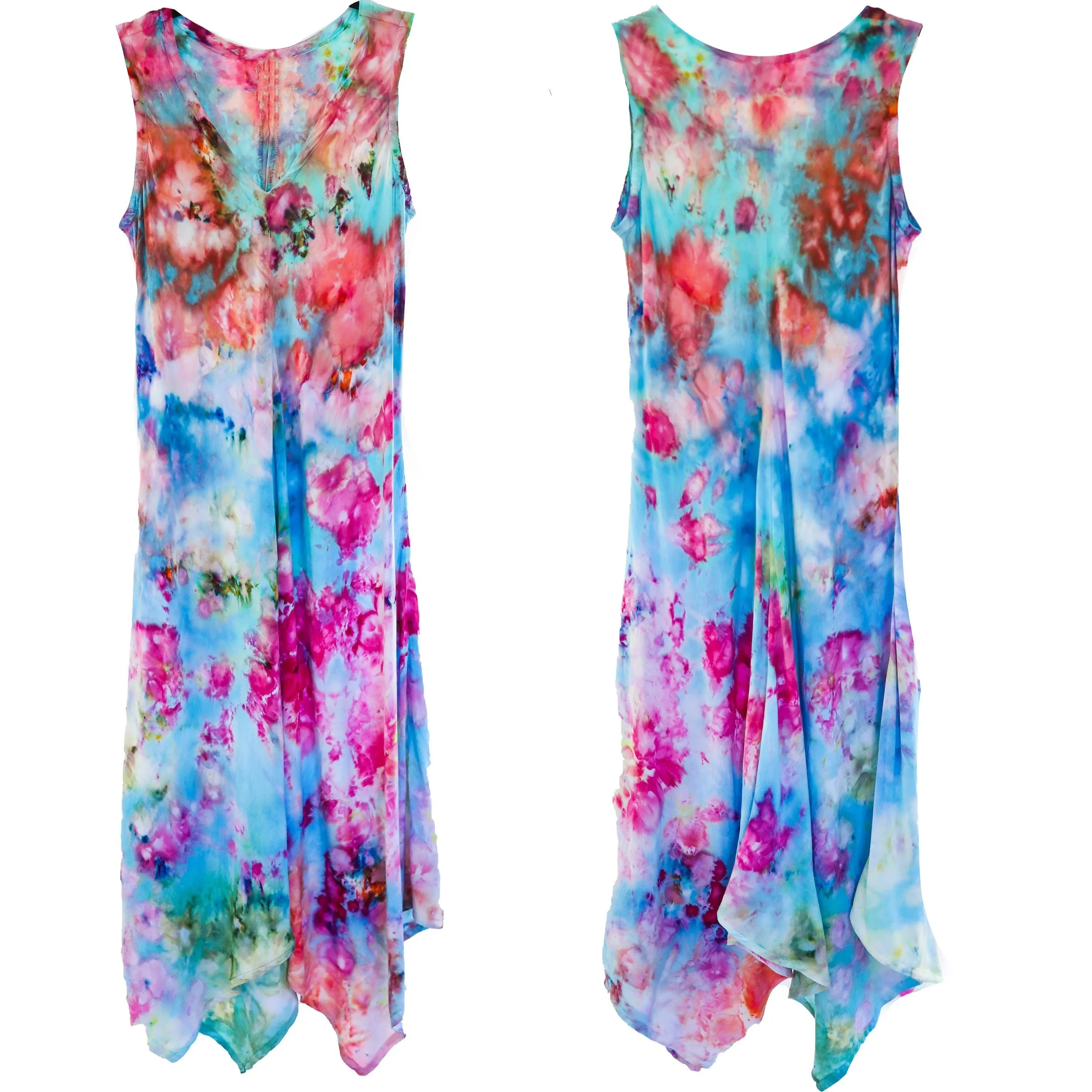 Ice Dye Women's Flowy Dress