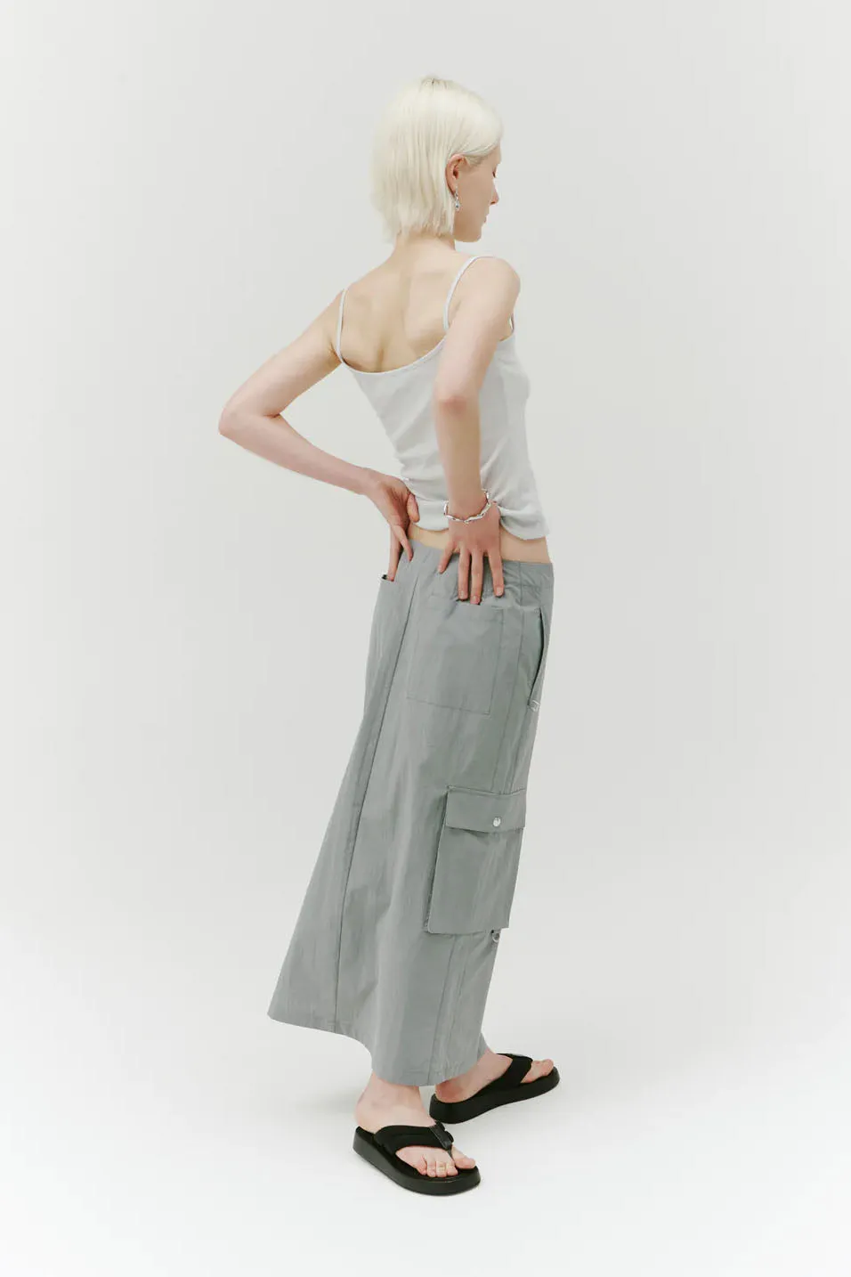 Identity Cargo Skirt - Washed Teal