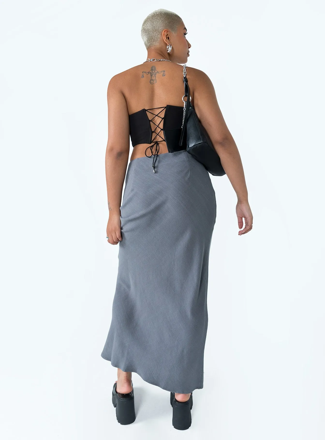 Jodie Maxi Skirt Grey