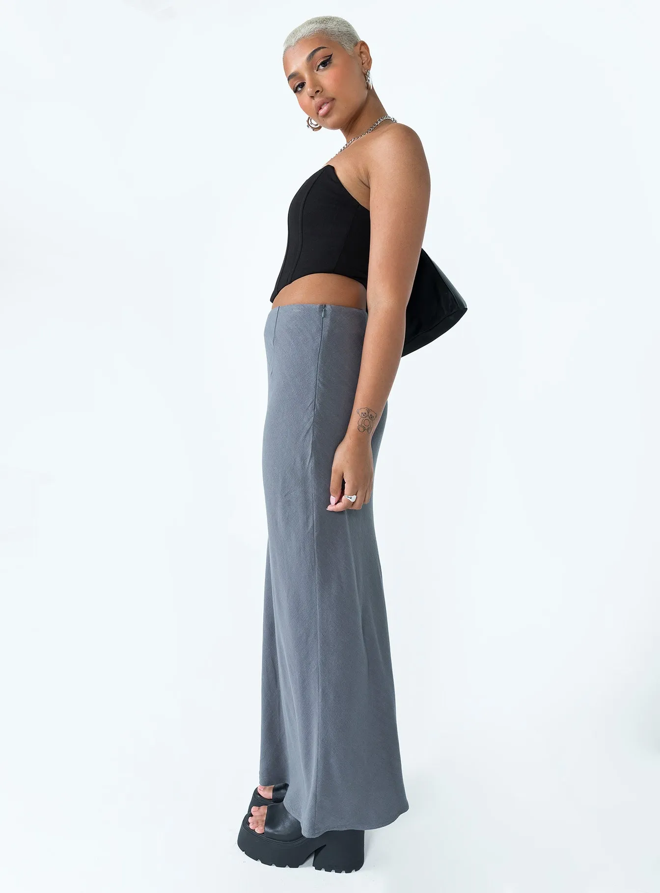 Jodie Maxi Skirt Grey