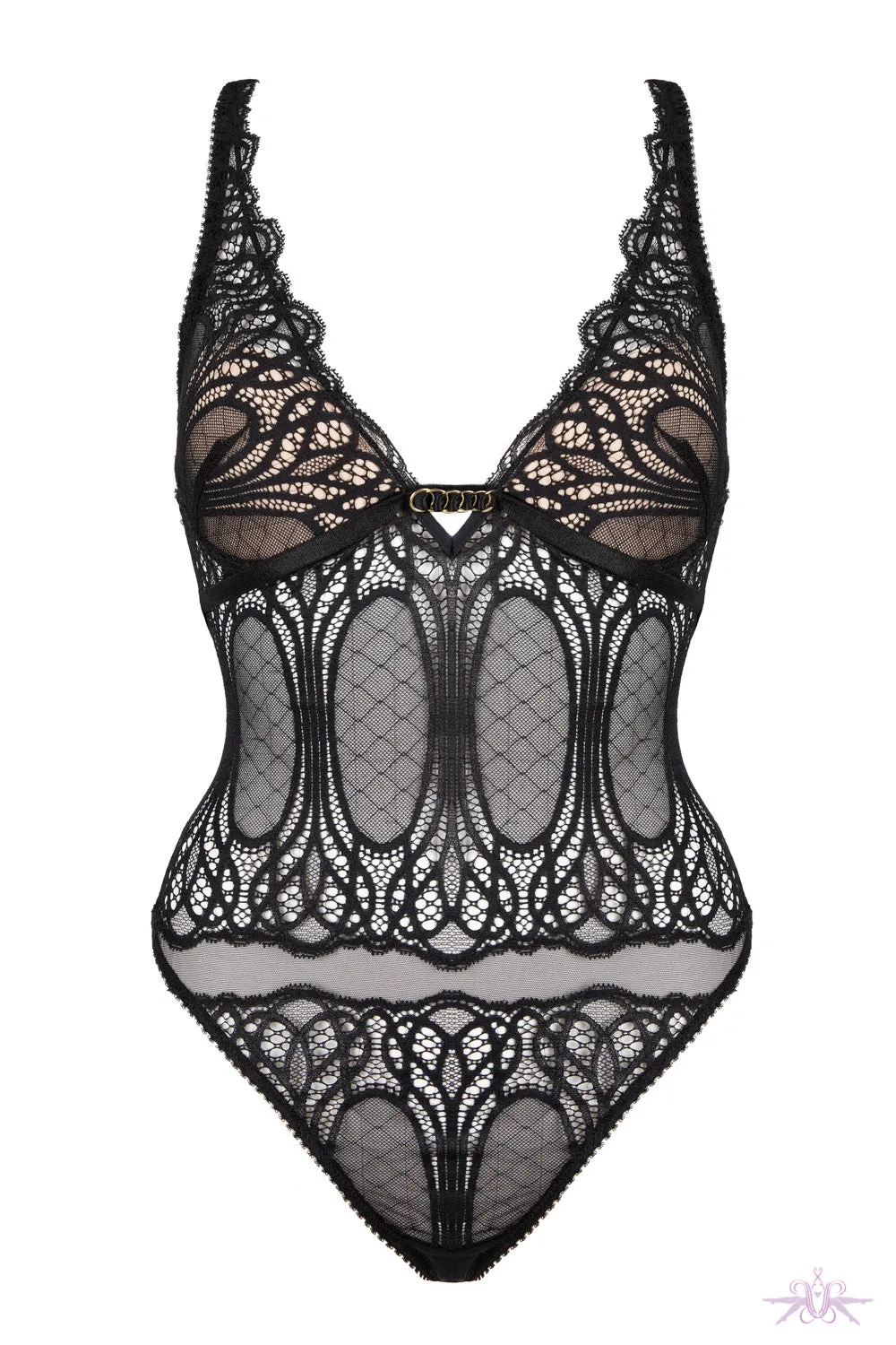 Jolidon Angels Black Lace Bodysuit