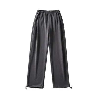 Kayle Solid Color High Waist Warm Sweatpants