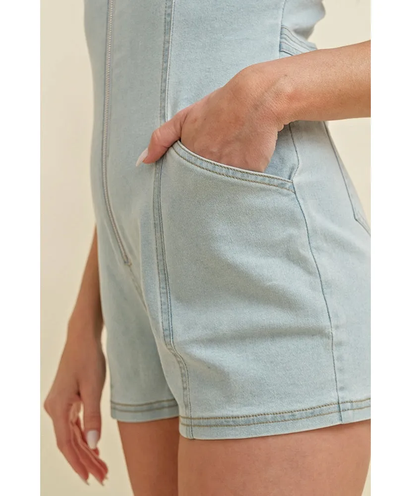 Keaton Denim Romper