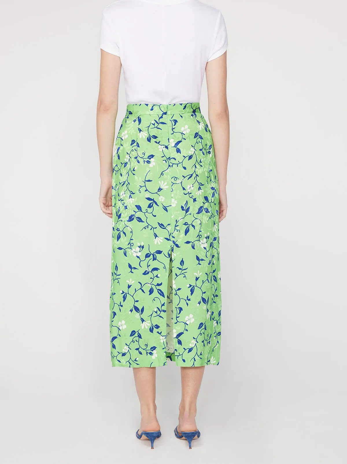 Laurel Green Vine Print Skirt