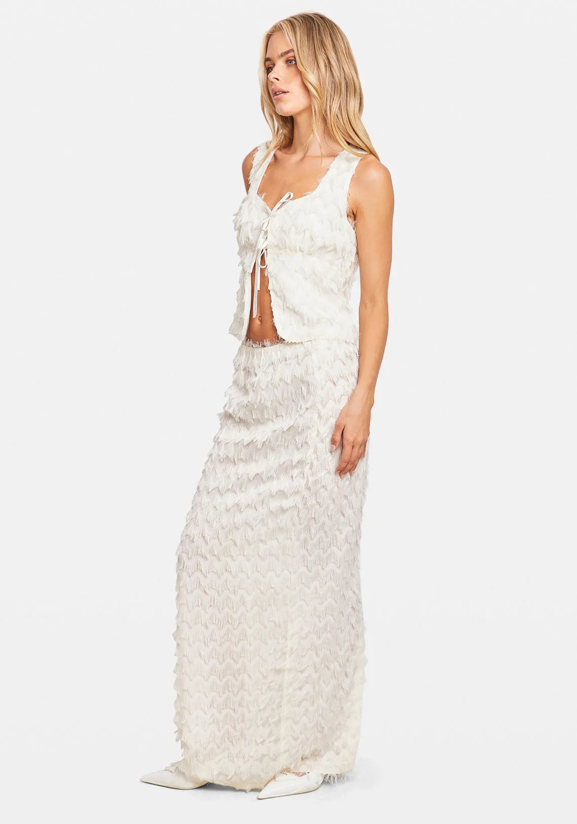 LAZLO MAXI SKIRT WHITE