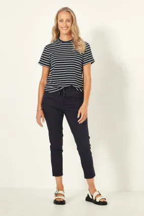 Lemon Tree Design Gemma Cotton Rich Pant - Navy