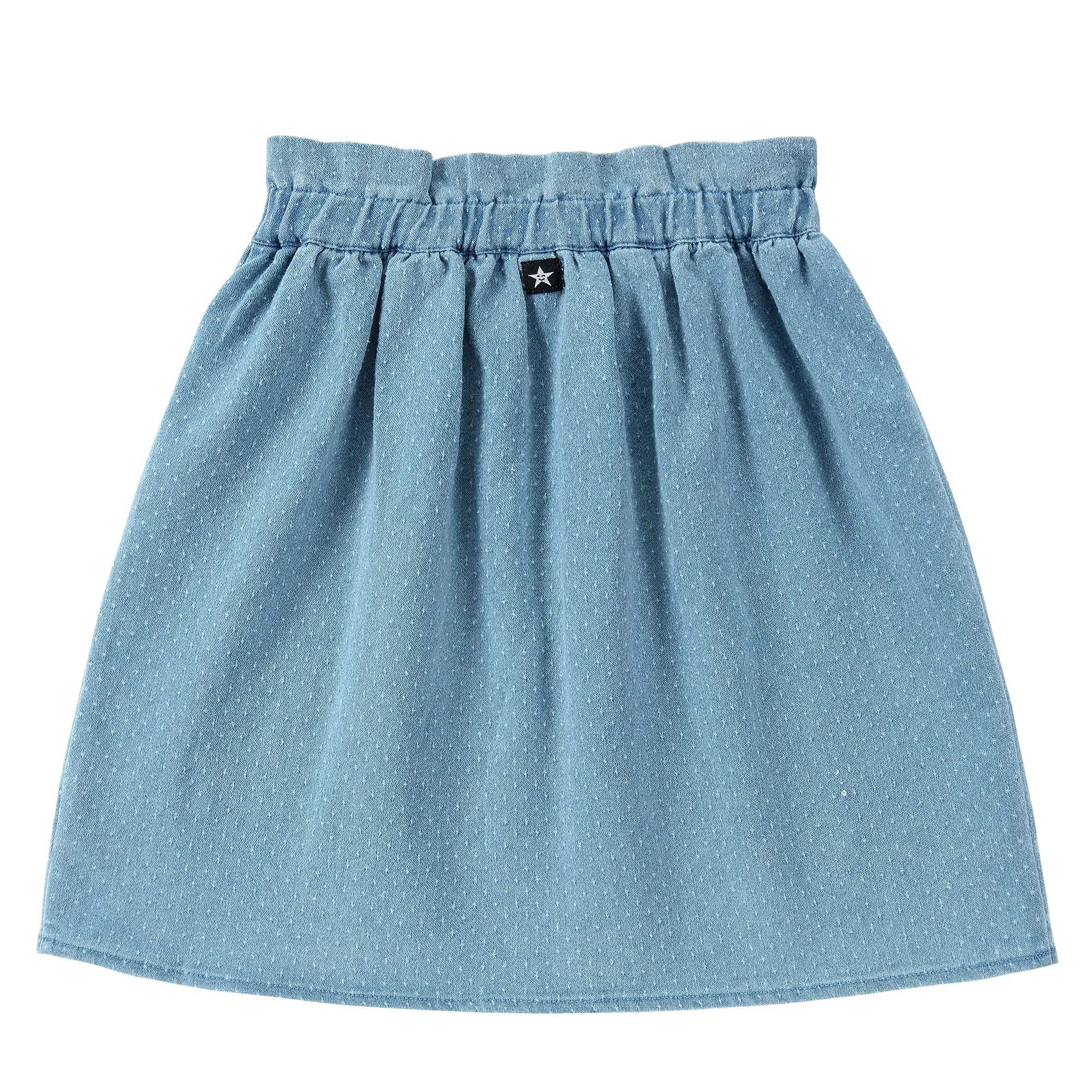 Light Blue Denim Dot Skirt