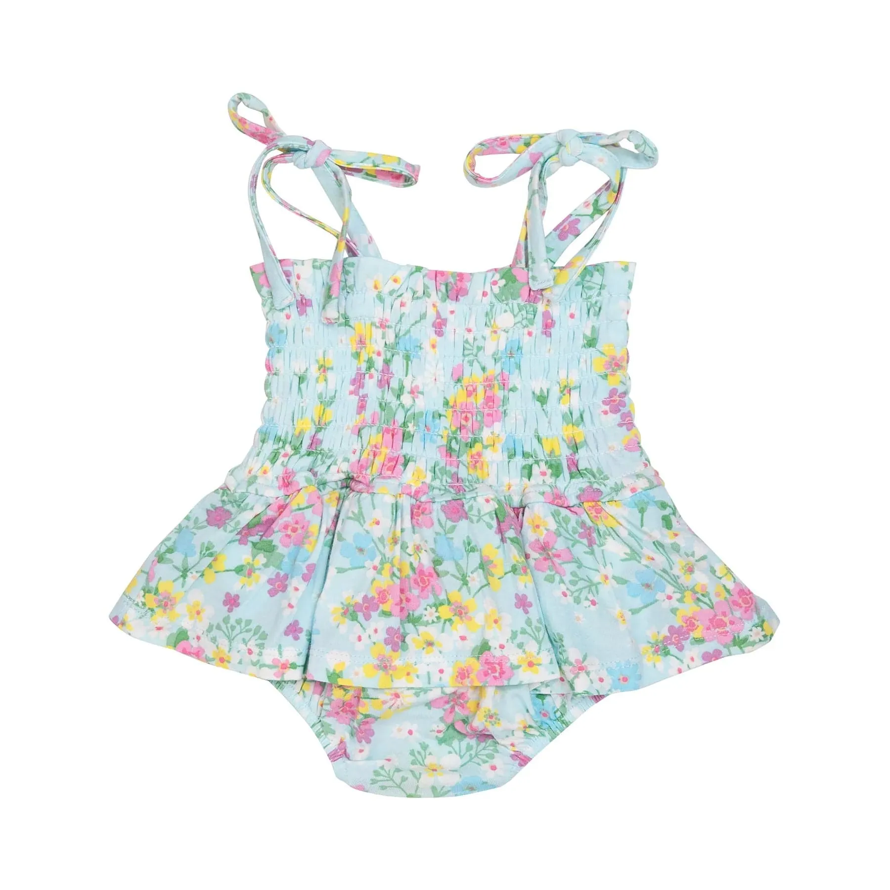 Little Buttercup Floral Smocked Bubble with Skirt