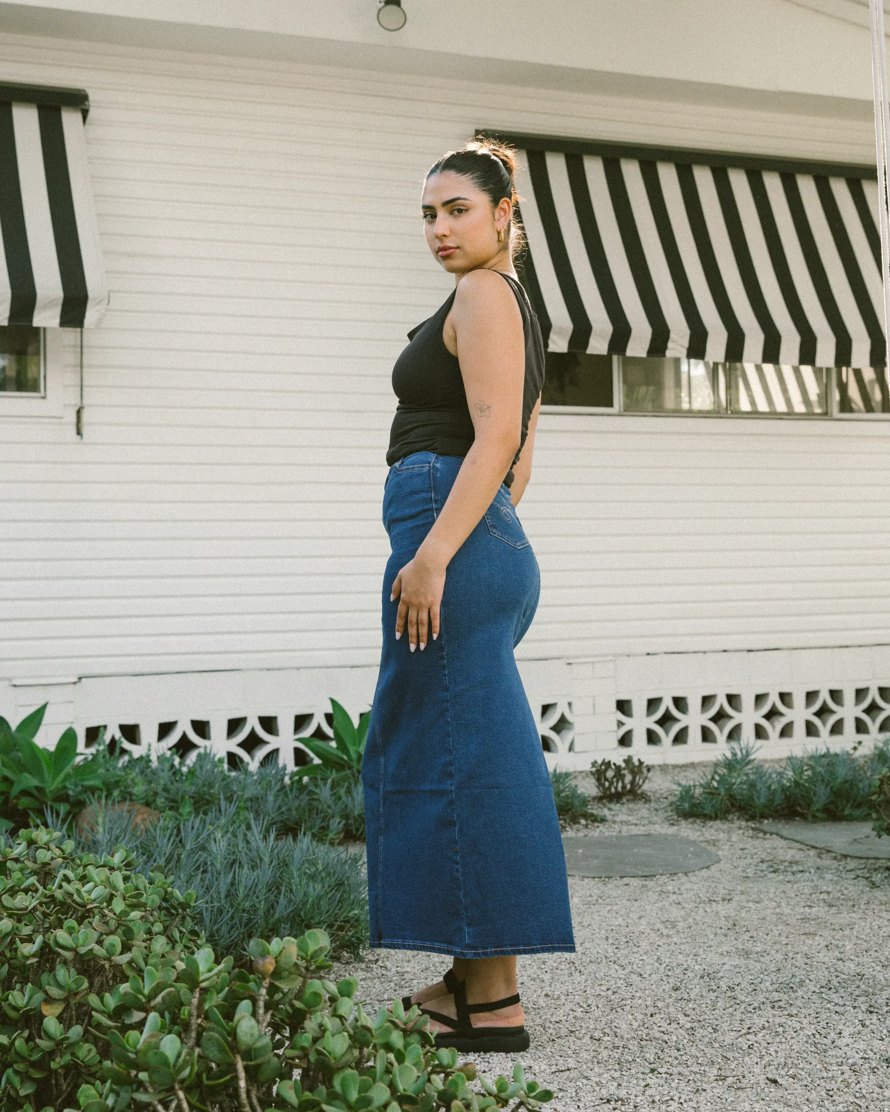 Lola Denim Maxi Skirt | Blue Denim