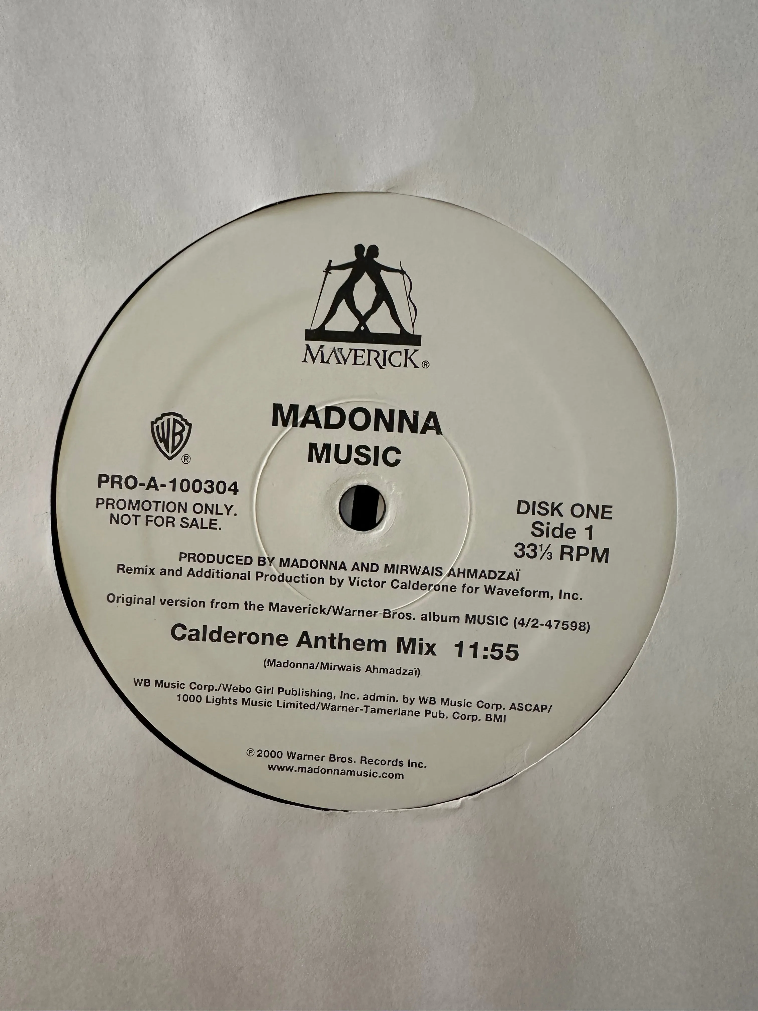 Madonna - MUSIC 2X12" Promotional LP Vinyl (includes 3 exclusive mixes) - Used