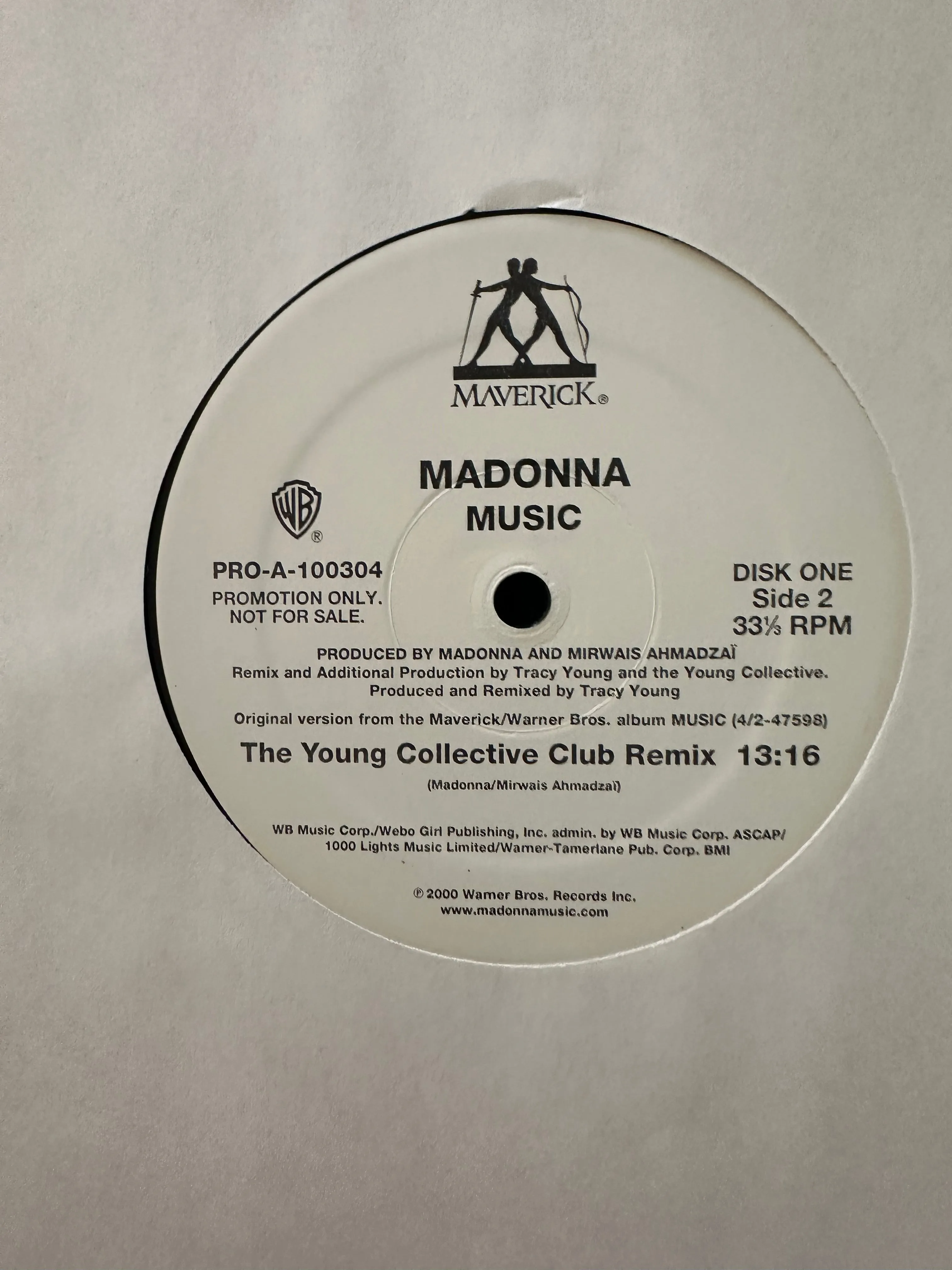 Madonna - MUSIC 2X12" Promotional LP Vinyl (includes 3 exclusive mixes) - Used