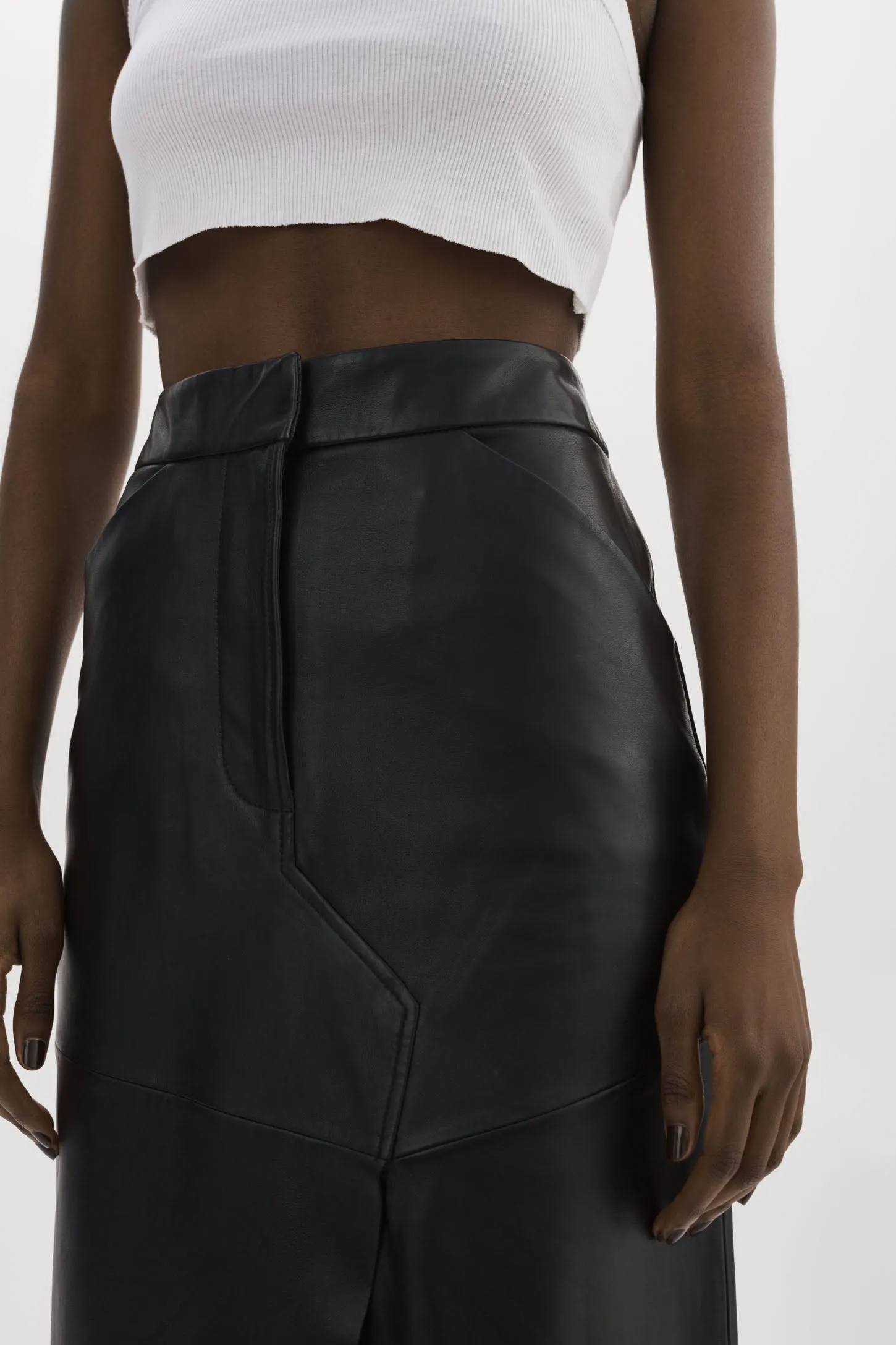 MARIETTE | Leather Maxi Skirt