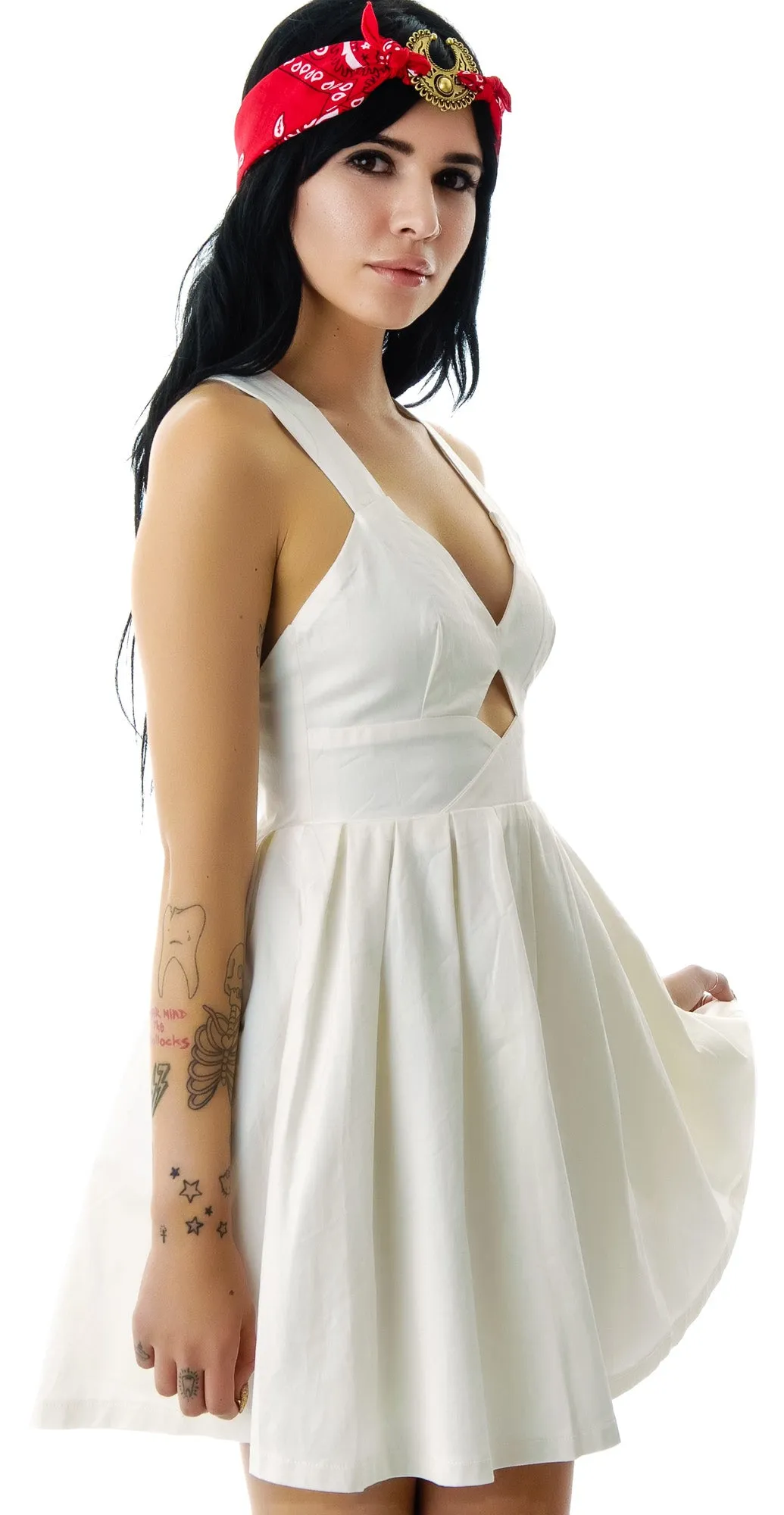 Marilyn Cut Out Babydoll Dress