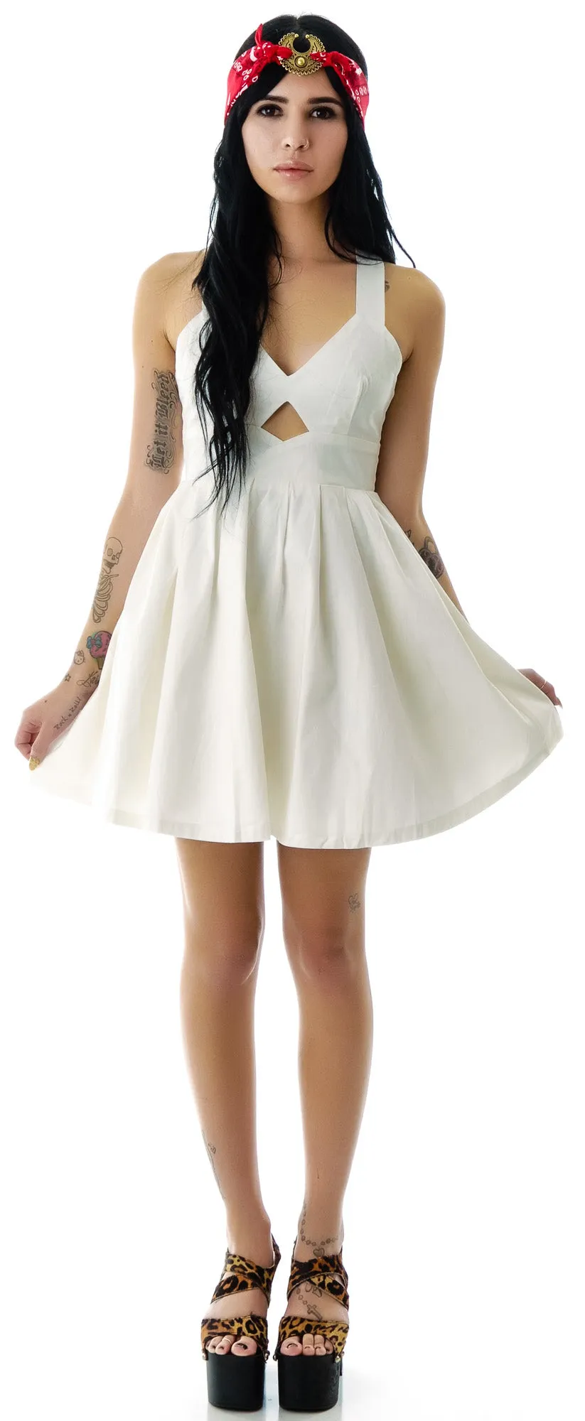 Marilyn Cut Out Babydoll Dress