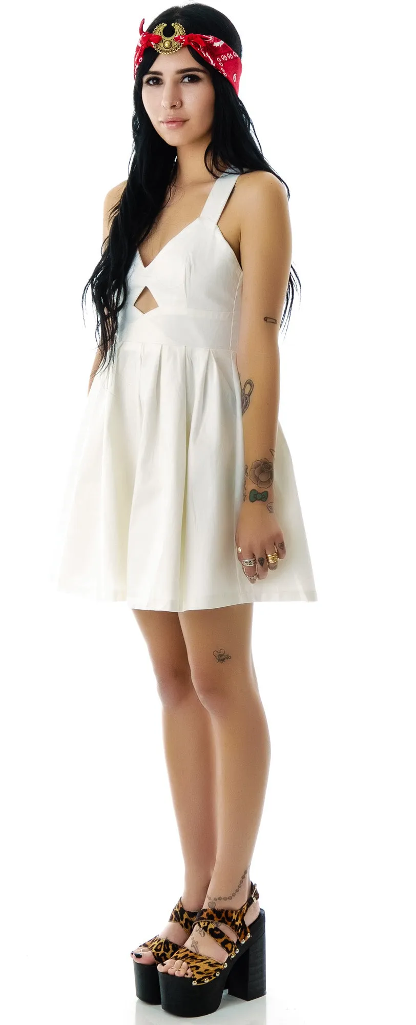 Marilyn Cut Out Babydoll Dress