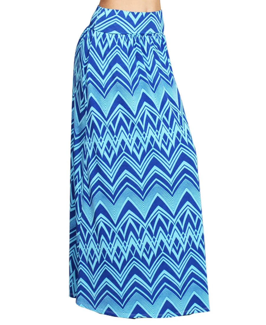 Maxi Skirt Convertible Dress Blue Tribal