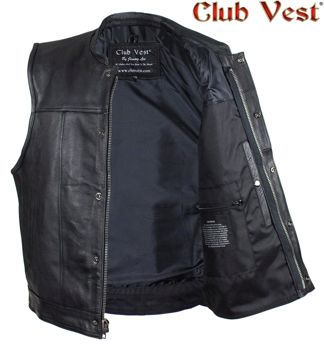 Men's Black Motorcycle Vest by Club Vest®