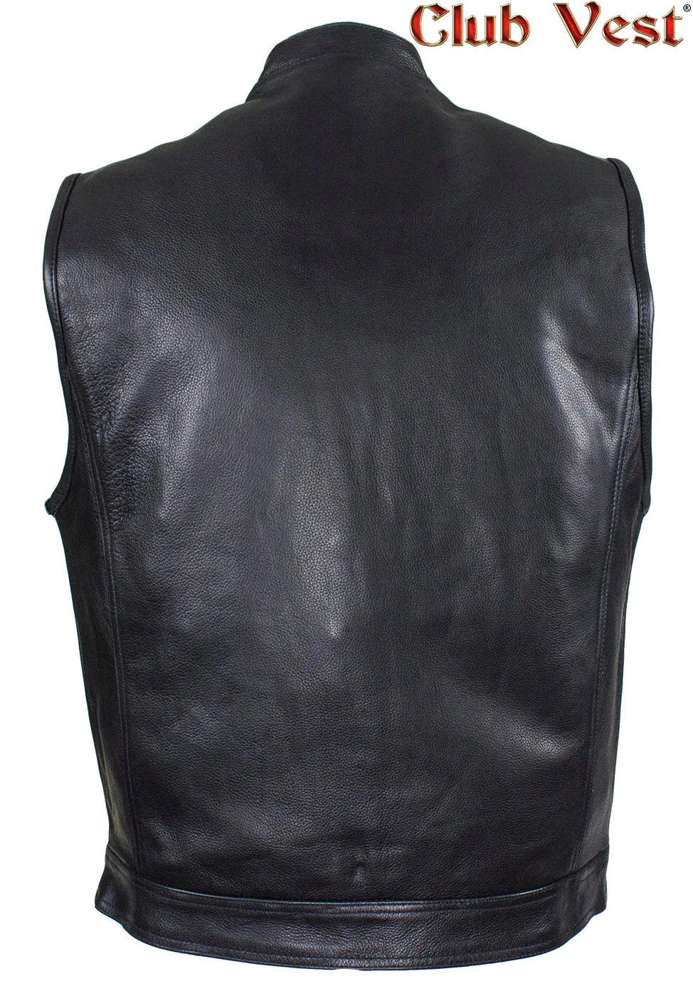 Men's Black Motorcycle Vest by Club Vest®