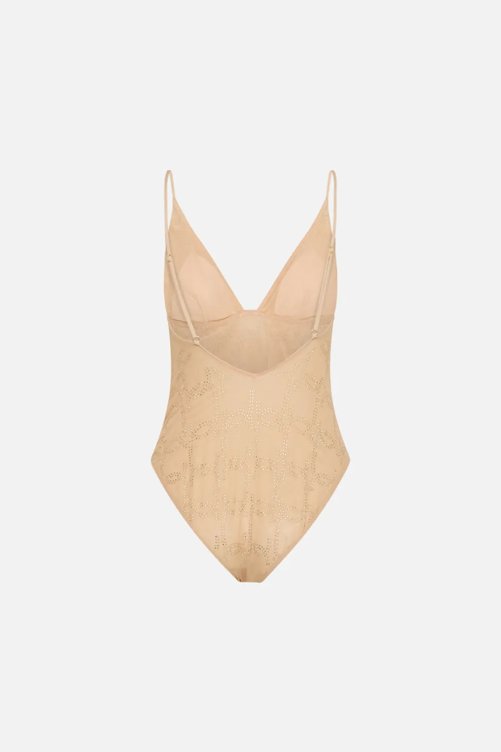 MESH TRI BODYSUIT SOLID NUDE