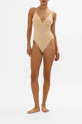 MESH TRI BODYSUIT SOLID NUDE