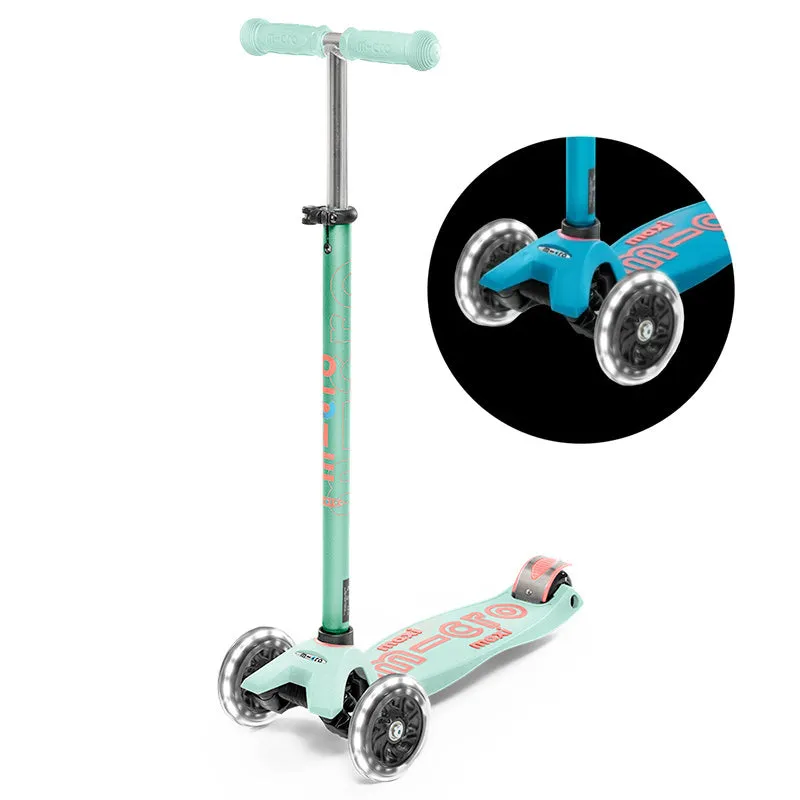 MICRO Maxi Deluxe Kids Kick Scooter with LED Wheels