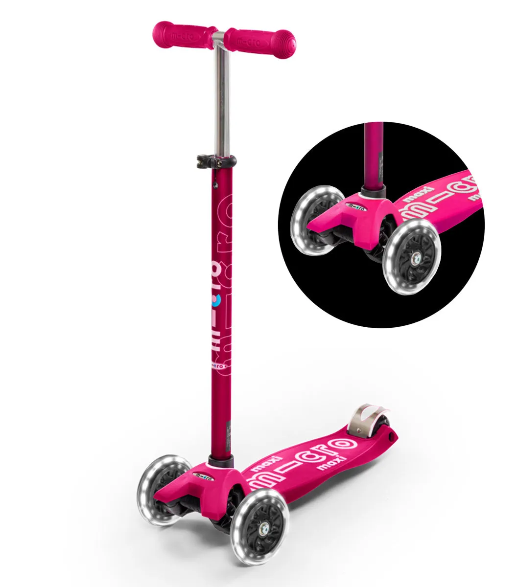 MICRO Maxi Deluxe Kids Kick Scooter with LED Wheels