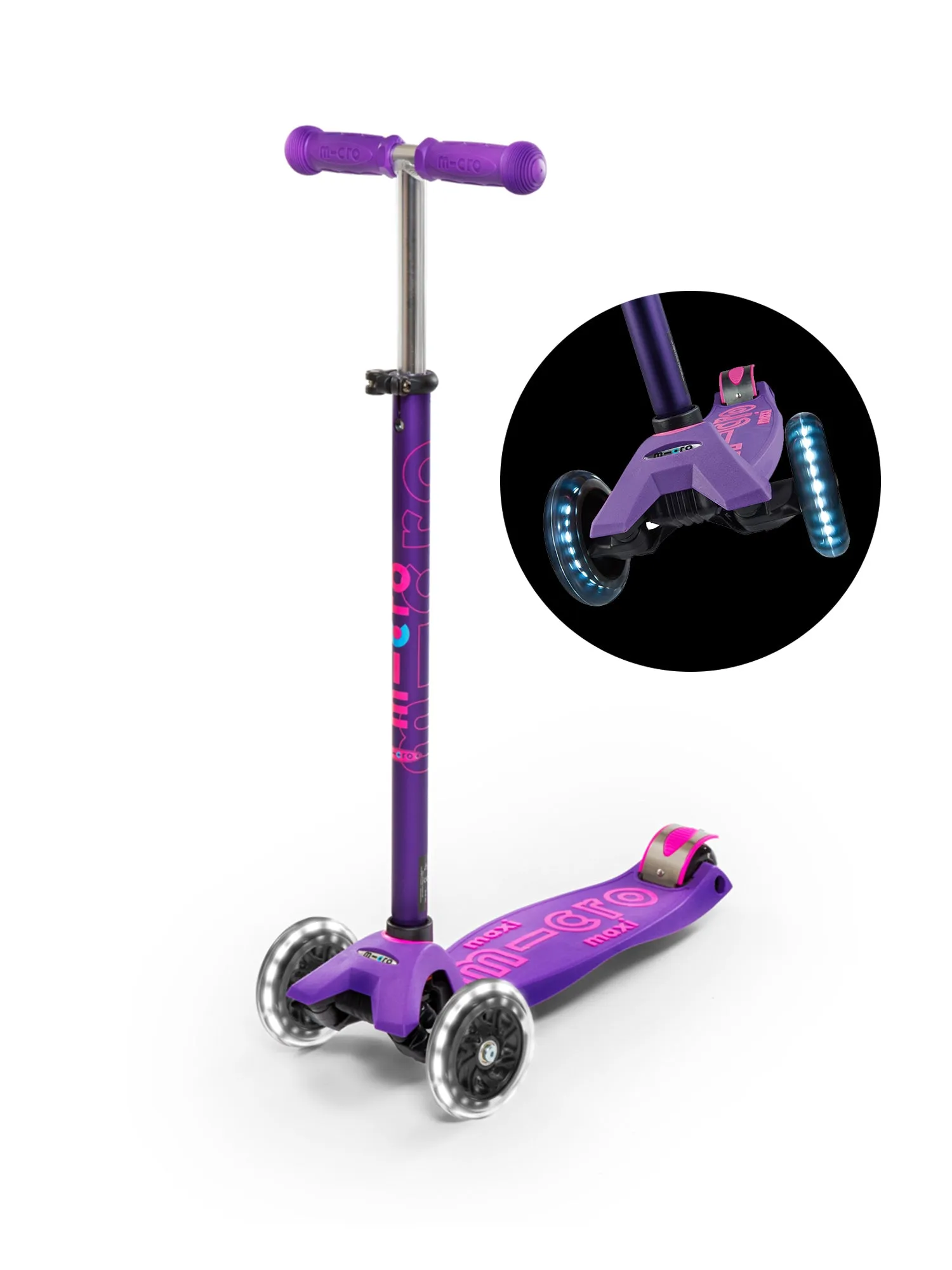 MICRO Maxi Deluxe Kids Kick Scooter with LED Wheels