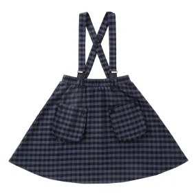 Midnight Plaid Suspender Skirt