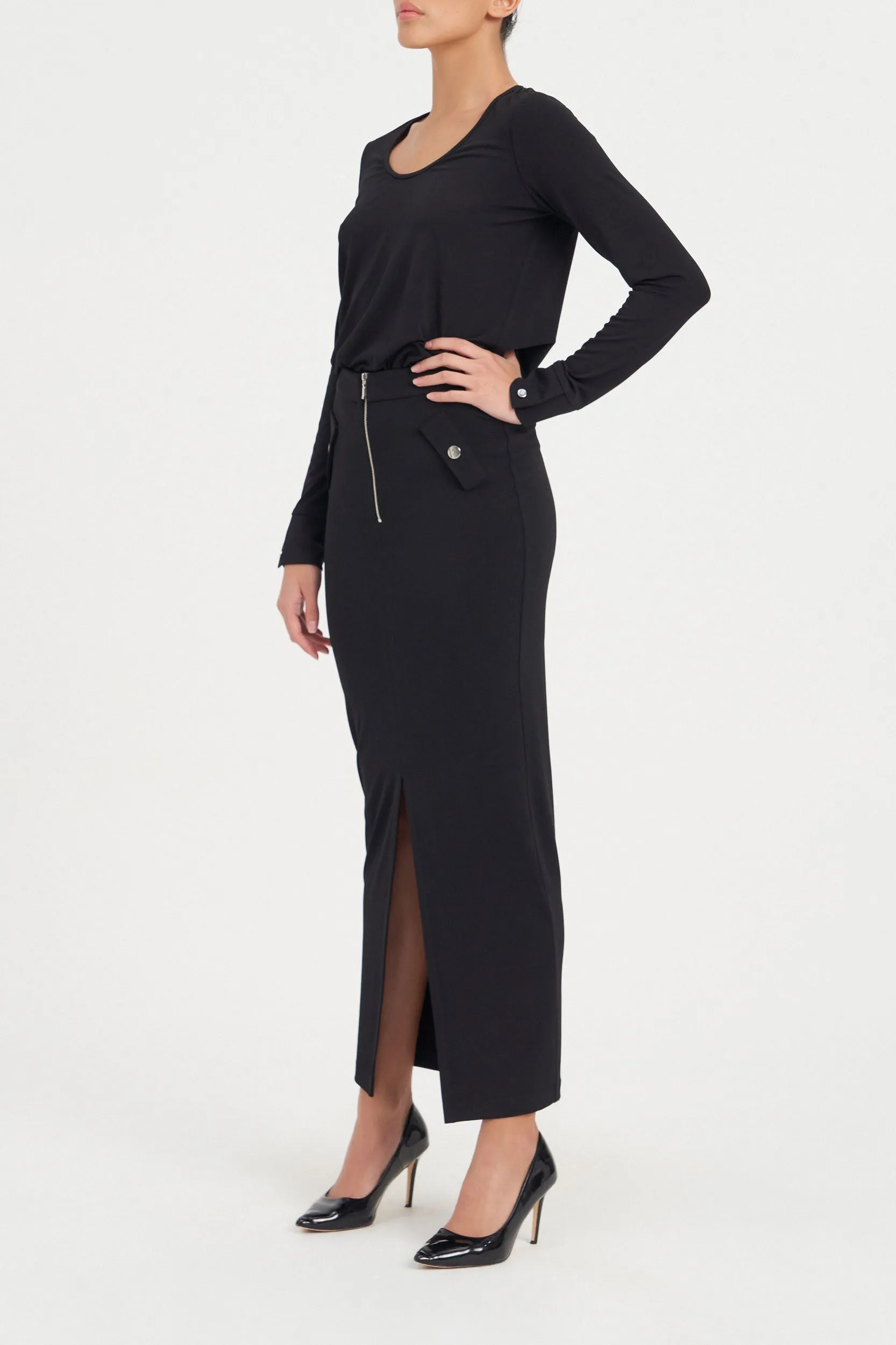 MRS JONES BLACK LINDA SKIRT